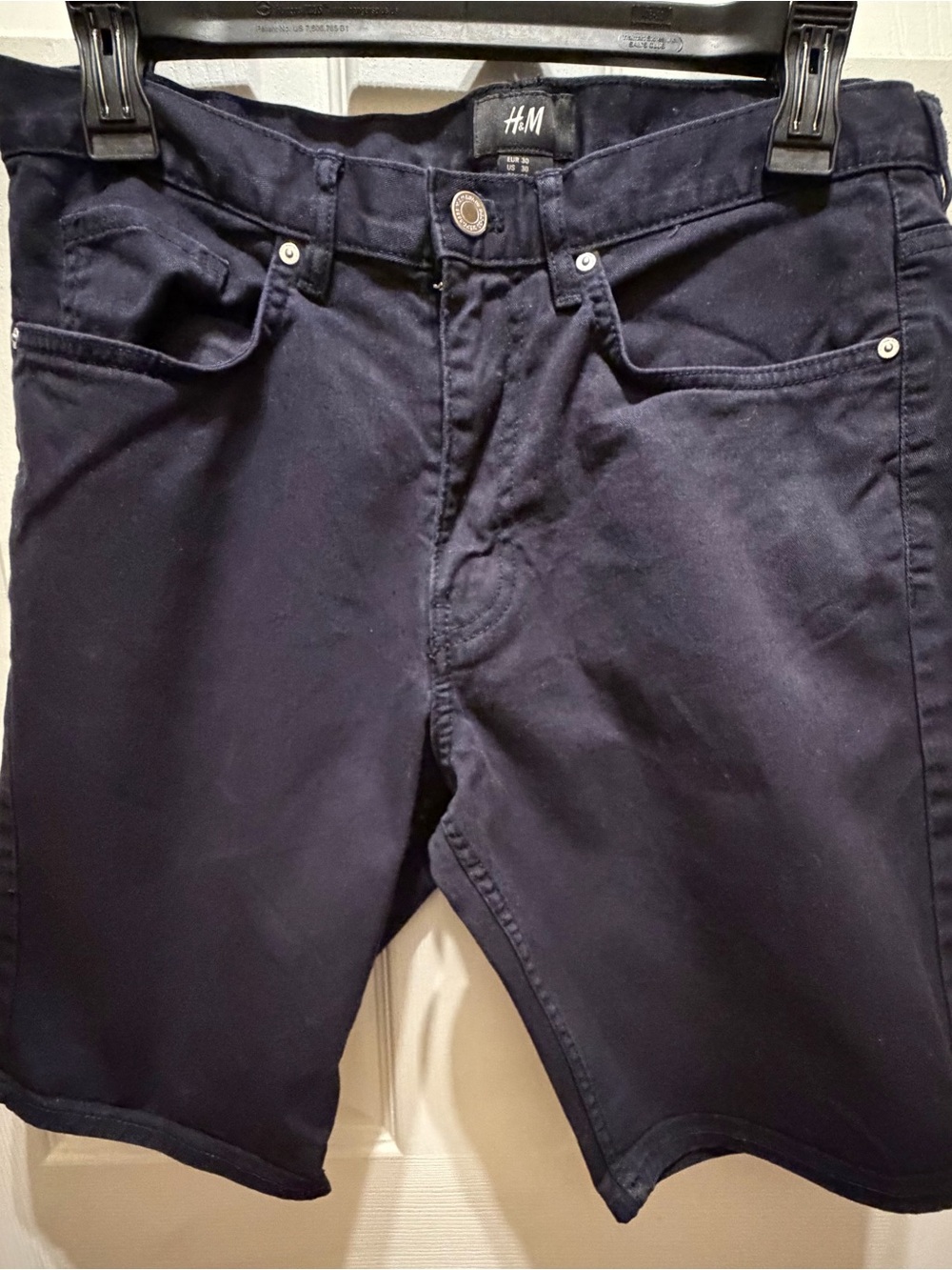 H&M Men’s Dark Navy Relaxed Fit Jeans Shorts